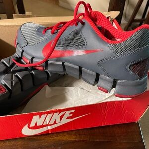 Nike Gray and Red Athletic Shoes